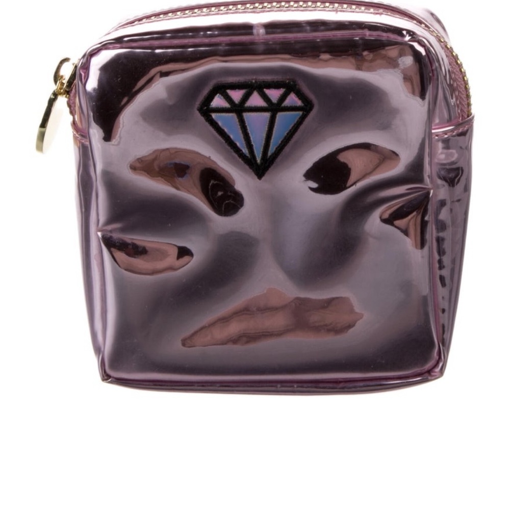 Stoney Clover Lane Patent Leather metallic cosmetic bag